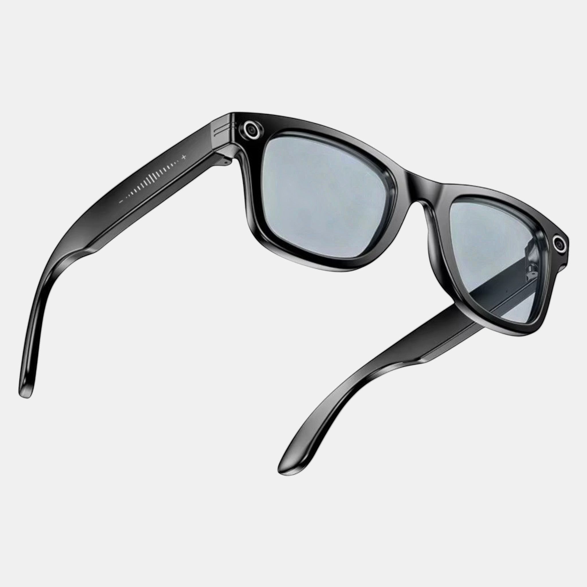 VAUCLIOR VC AXE GEN1 black rectangular smart glasses with matte finish and integrated camera.