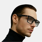VAUCLIOR VC SORE ONE black smart glasses with Bluetooth, music, voice assistant, and call functions.