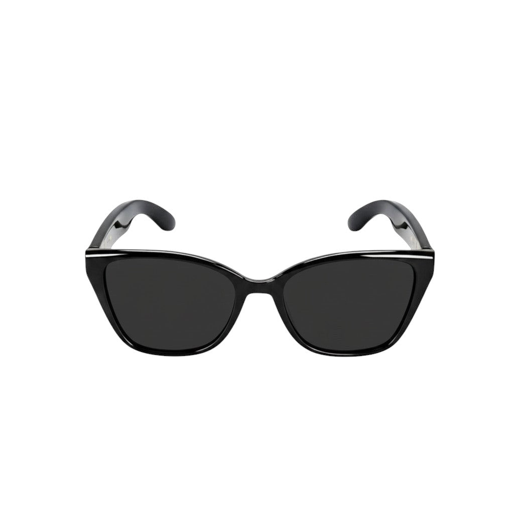 VAUCLIOR VC CLÉO black cat-eye smart glasses with dark lenses and integrated technology.