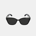 VAUCLIOR VC CLÉO black cat-eye smart glasses with dark lenses and integrated technology.