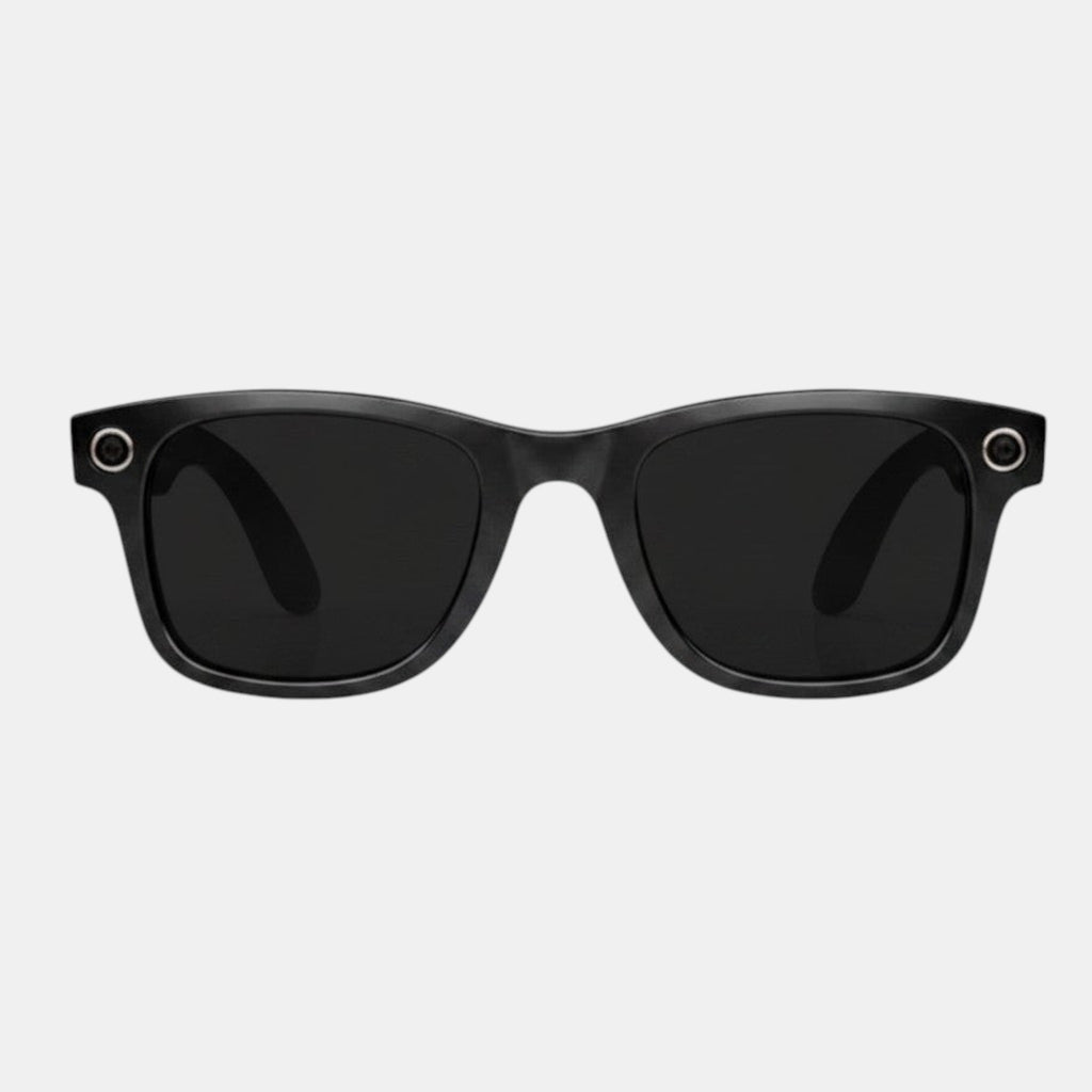 VAUCLIOR VC AXE GEN1 black rectangular smart glasses with matte finish and integrated camera.
