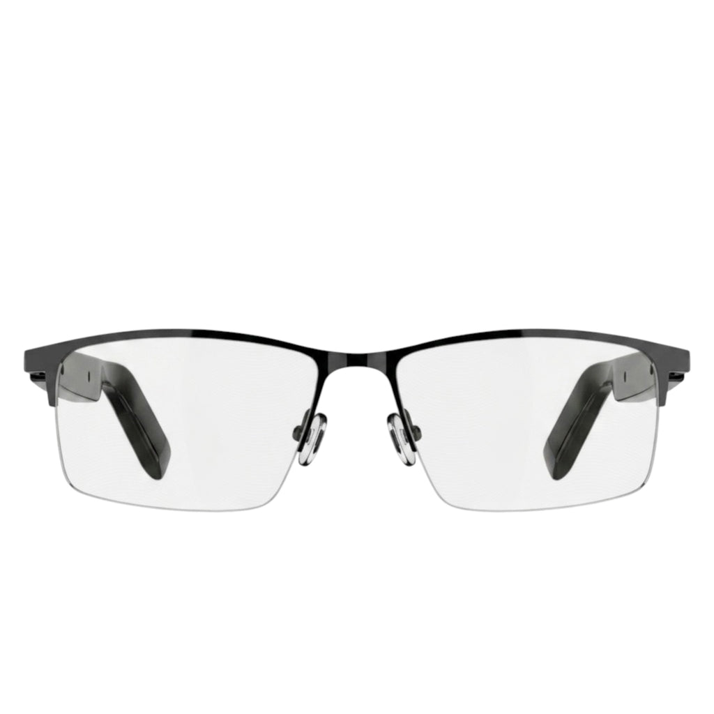 Lunettes audio intelligentes VAUCLIOR VC IRIS NANO noires avec monture élégante, Bluetooth 5.4 et protection UV.