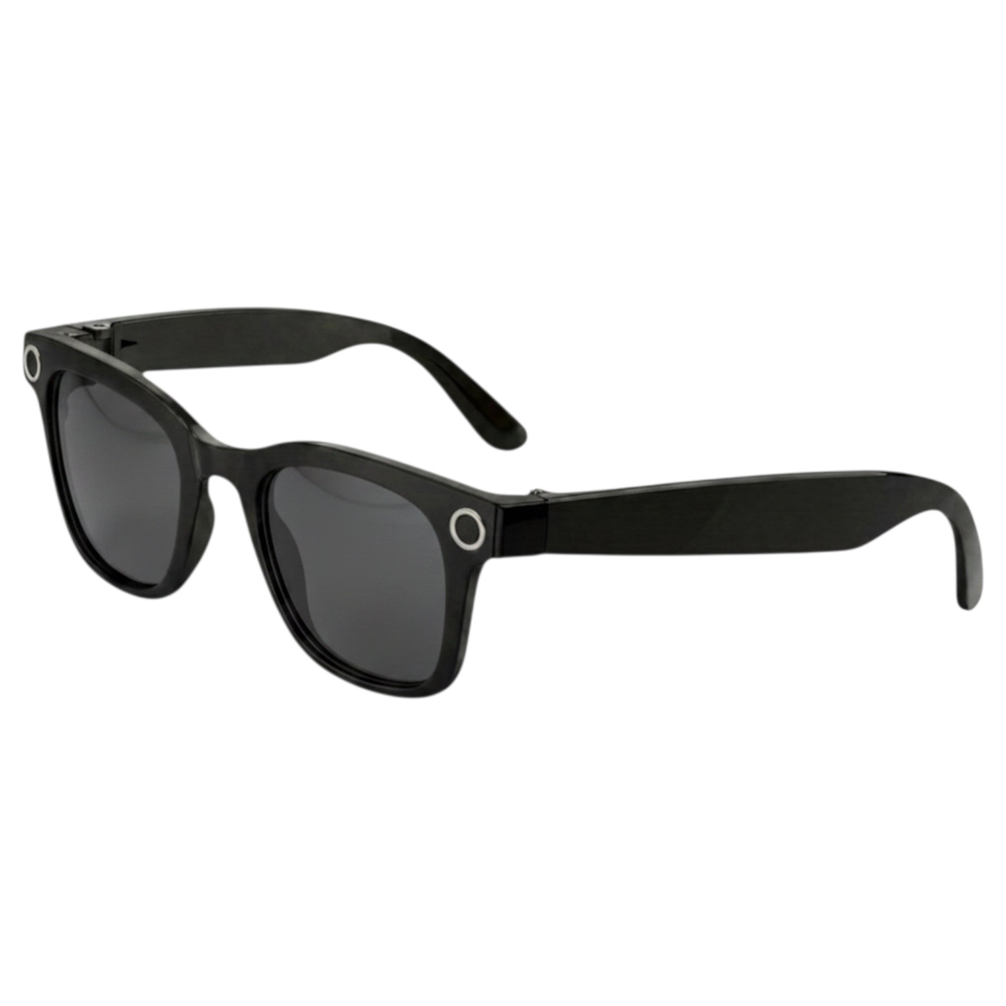 Lunettes connectées VAUCLIOR VC AXE GEN1 noires à monture rectangulaire mate avec technologie multimédia intégrée