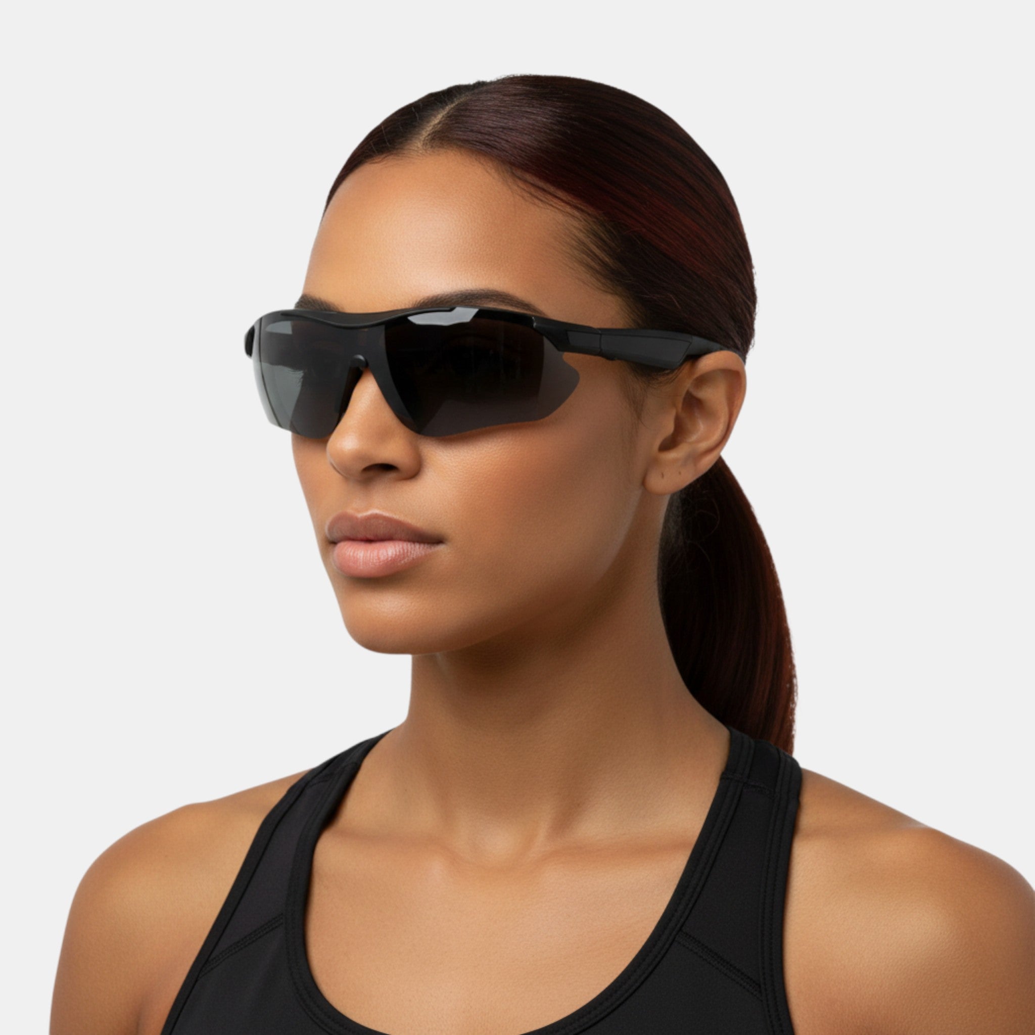 Lunettes connectées VAUCLIOR VC TITAN-SL noires, légères et élégantes avec protection UV400 et Bluetooth 5.4.
