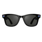 Lunettes connectées VAUCLIOR VC NEO PLUS noires en TR90 avec caméra intégrée 8MP et design élégant.