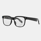 VAUCLIOR lunettes intelligentes VC EVEN LENS noires, monture rectangulaire, technologie IA intégrée pour capture et traduction.