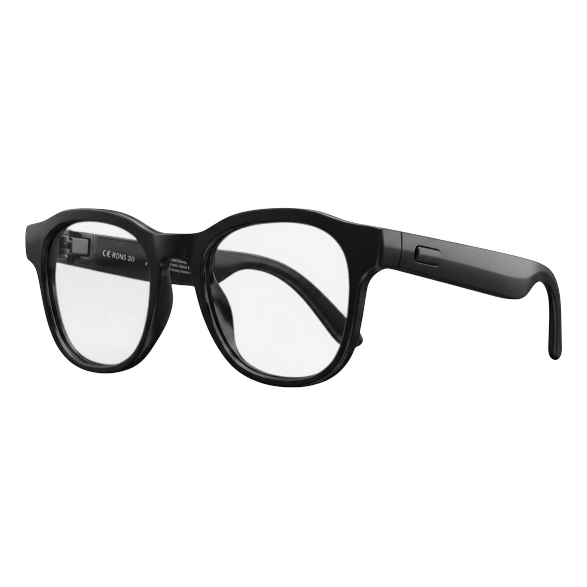 Lunettes intelligentes VAUCLIOR PRISM PRO noires avec caméra 8MP, design élégant et technologie avancée.
