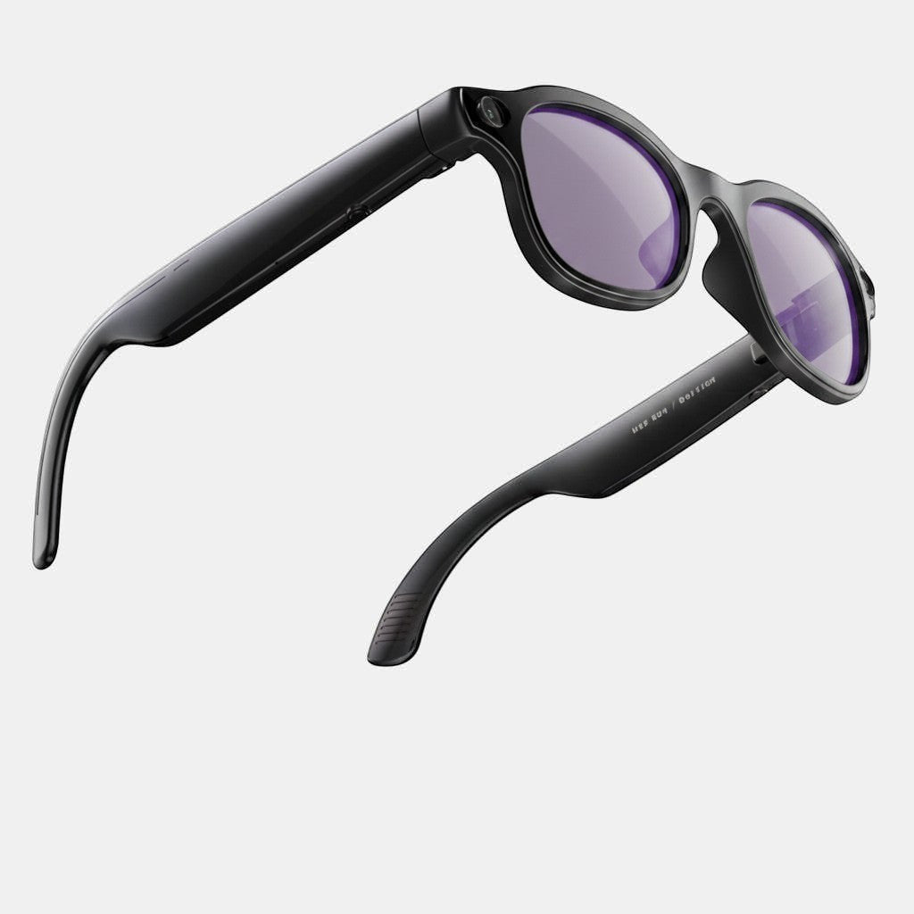 VAUCLIOR VC PRISM PRO black smart glasses with 8MP camera and polarized lenses.