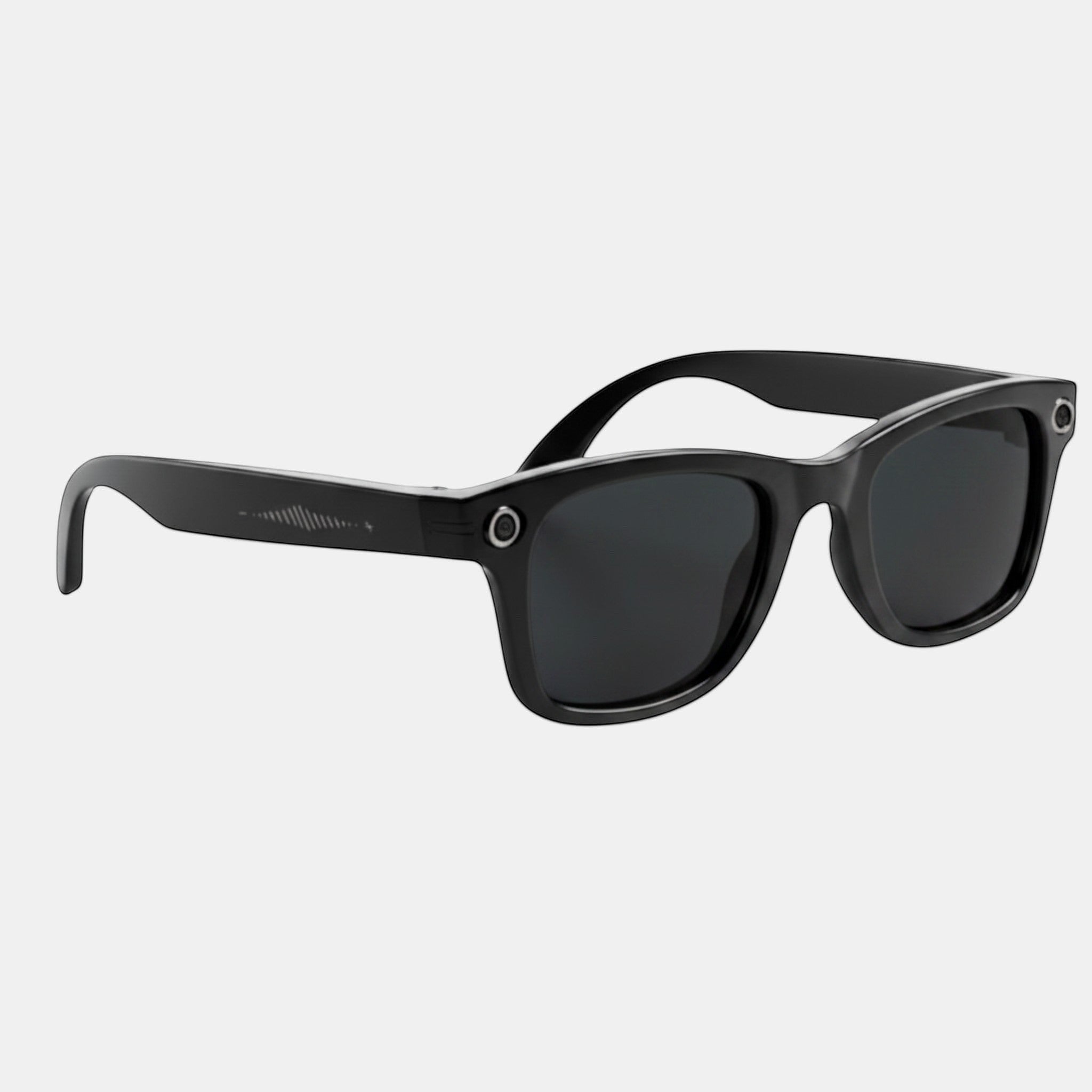 VAUCLIOR VC AXE GEN1 black rectangular smart glasses with matte finish, integrated AI and camera.