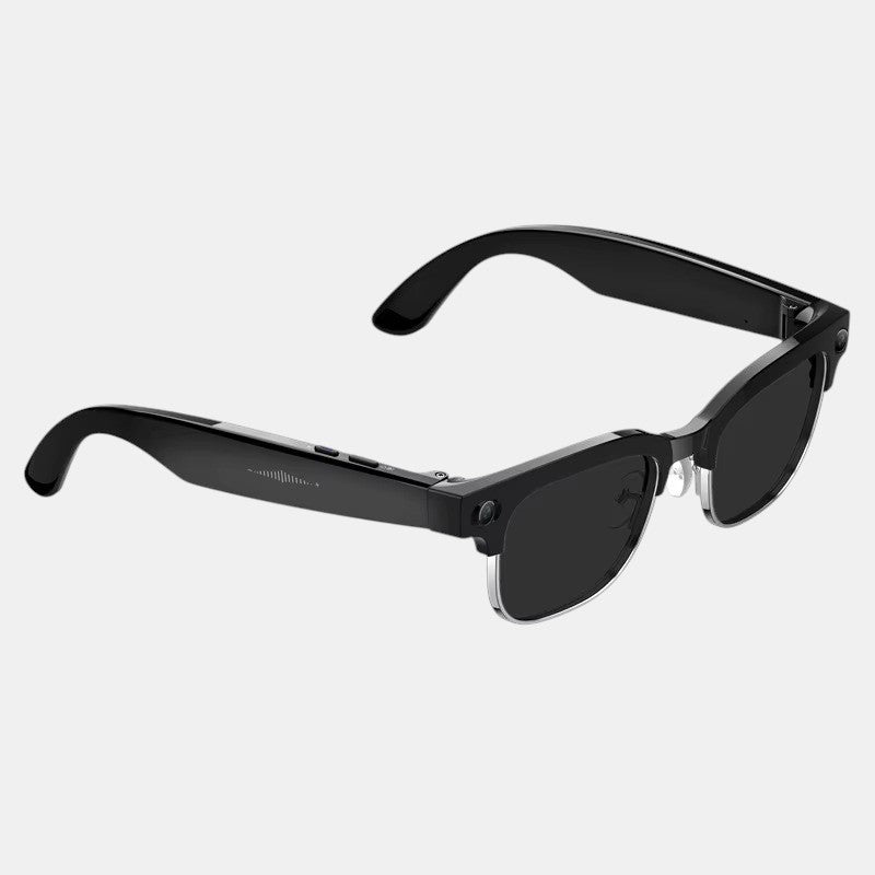 VAUCLIOR VC CORE black smart glasses with 8MP Sony camera, GPT-4.0 integration, and 4K recording.