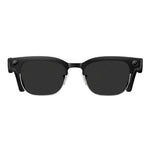 VAUCLIOR VC CORE smart glasses with black frames, silver accents, and integrated camera. Half-rim design.