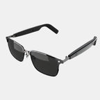 VAUCLIOR VC IRIS NANO smart glasses with full-rim metal frame and black arms, featuring Bluetooth 5.4 connectivity.