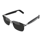 VAUCLIOR VC IRIS NANO smart glasses with full-rim metal frame and black arms, featuring Bluetooth 5.4 connectivity.
