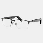 VAUCLIOR VC IRIS NANO black full-frame smart glasses with blue lenses and Bluetooth 5.4