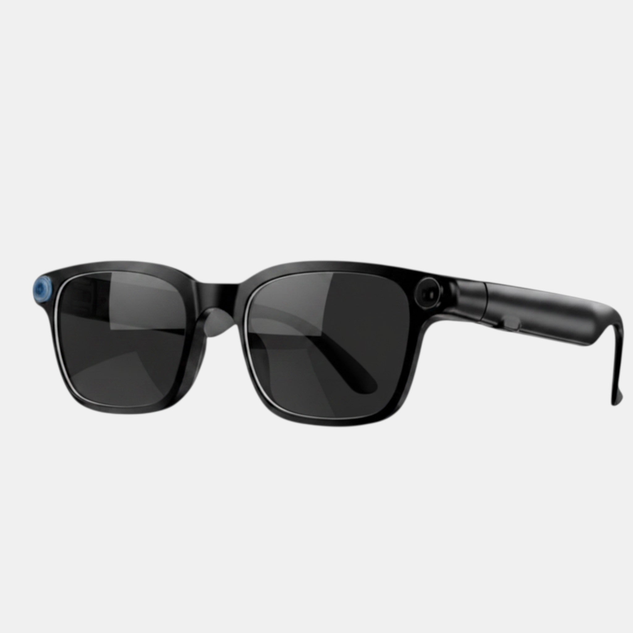VAUCLIOR VC NOVA G1 black smart glasses with dual cameras and built-in audio.