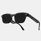 VAUCLIOR VC NOVA G1 black smart glasses with dual cameras and built-in Bluetooth headphones.