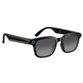 VAUCLIOR VC NOVA G1 black smart glasses with dual cameras and integrated Bluetooth headphones.