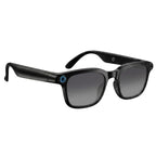 VAUCLIOR VC NOVA G1 black smart glasses with dual cameras and integrated Bluetooth headphones.