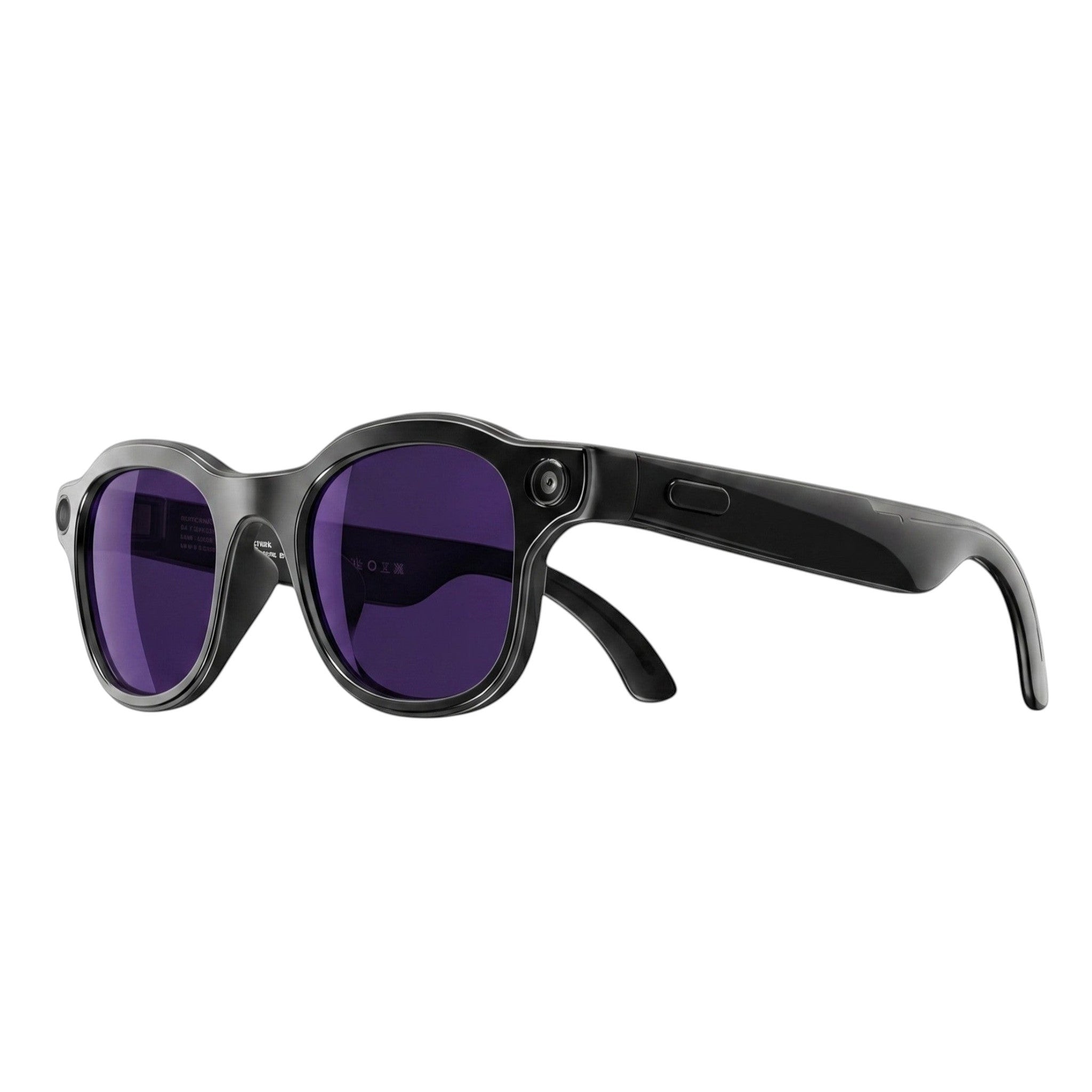 VAUCLIOR VC PRISM PRO black smart glasses with purple lenses and 8MP camera.