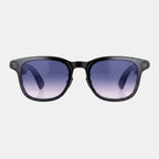 VAUCLIOR VC RAY MAX black smart sunglasses with purple gradient lenses and integrated Bluetooth.