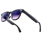 VAUCLIOR VC RAY MAX black smart glasses with purple gradient lenses and Bluetooth 6.0