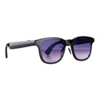 VAUCLIOR VC RAY MAX black smart sunglasses with purple gradient lenses and integrated Bluetooth 6.0